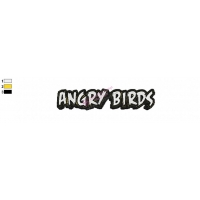Angry Birds Logo Embroidery Design 01